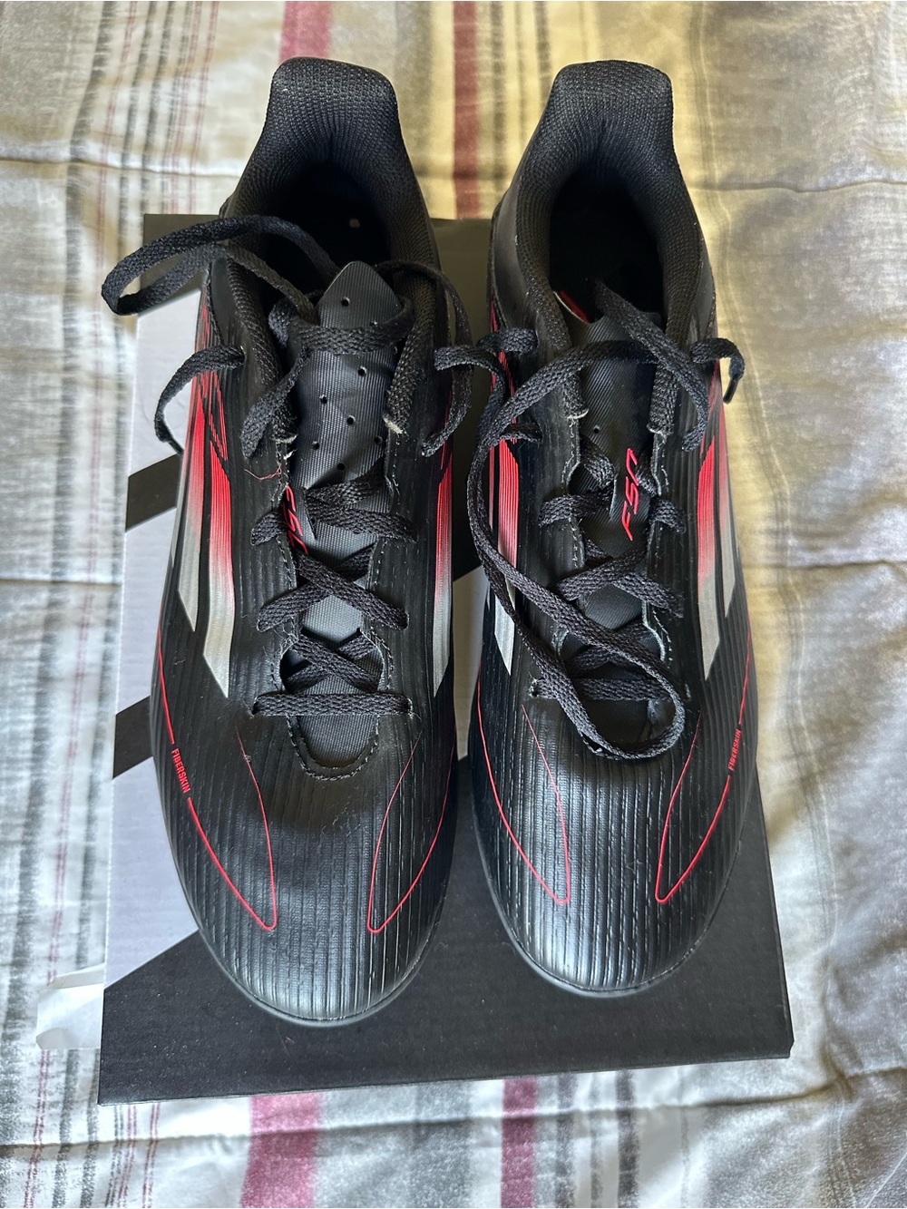 Adidas F50 Club TF Turf Soccer Shoes Black Red Men’s Size 10.5 US New